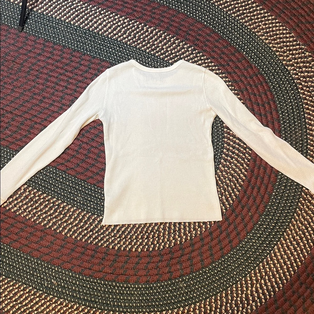 American Eagle White Long Sleeve Thermal Size XS‎ - Picture 4 of 5